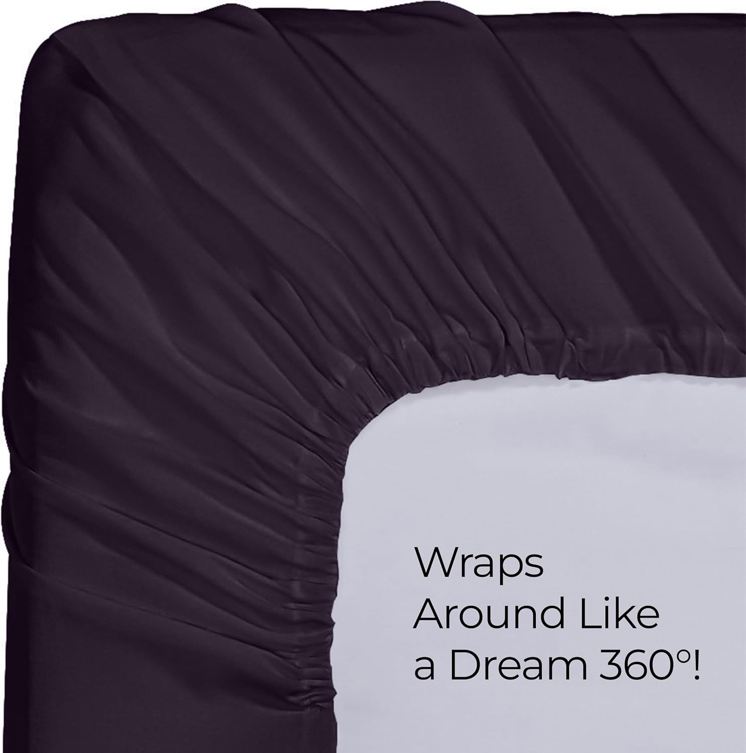 Utopia Bedding Queen Fitted Sheet - Deep Pocket Soft Microfiber - Fade Resistant & Easy Care (Purple)