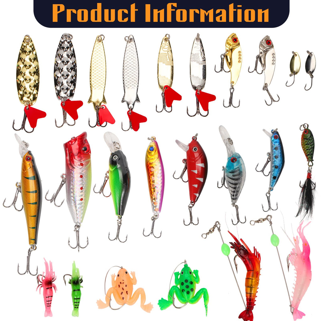 Advent Calendar 2026 Adult, Fishing Advent Calendar 24 Days Fishing Gifts For Men Christmas Countdown Fishing Tackle Lures Set for Men Teen Boys