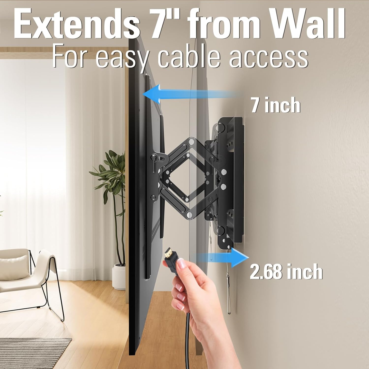 Mounting Dream Tilt TV Wall Mount - Fits 42-90 Inch Flat & Curved TVs | Universal Bracket, Max VESA 800x400mm, 120LBS Capacity