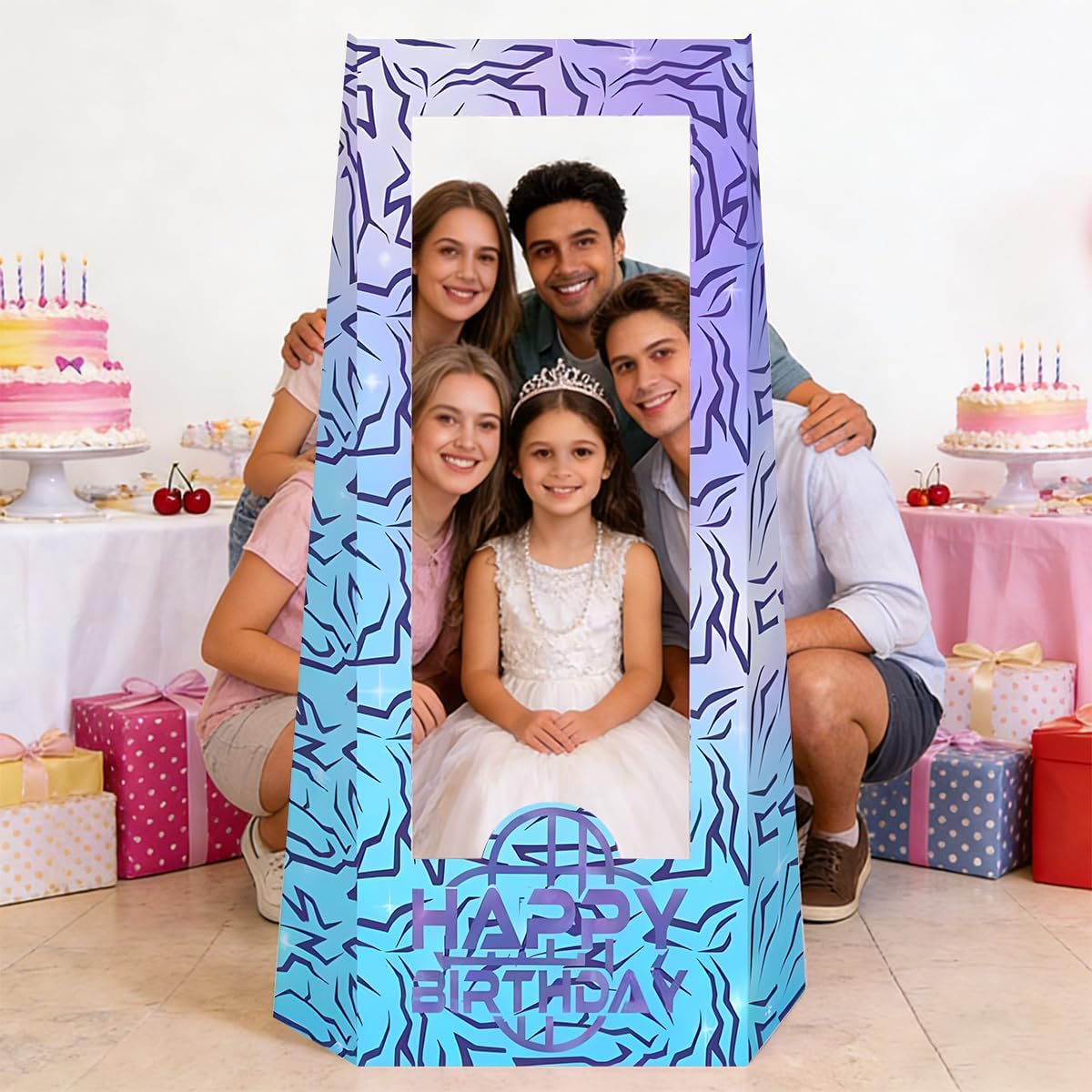 Purple Demon | 4.9 Ft Tall Life-Size Stand-In Cardboard Doll for Themed Parties & Photo Booths