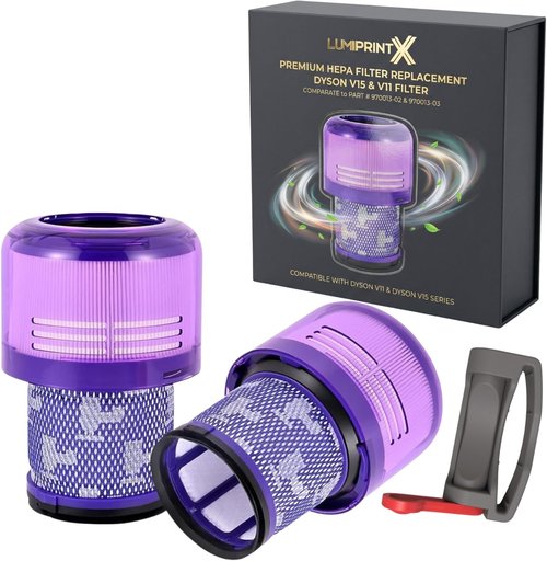 Dyson V11 Filter - 2-Pack Premium True HEPA Replacement Filters for V11 & V15 Models