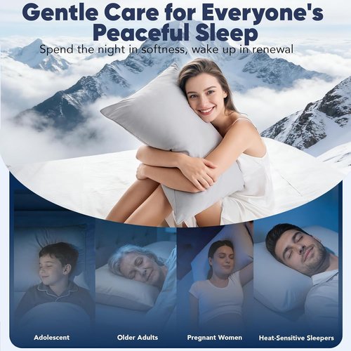 **SUPA MODERN Cooling Pillow Cases - Ultra Soft & Silky Smooth Queen Size Set of 2 | Grey 20x30in**