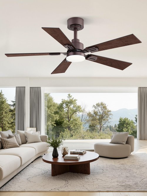 Fanbulous 42 Ceiling Fans with Lights and Remote, Modern Low Profile Ceiling Fans with Dimmable 3CCT Quiet DC Motor, Reversible Celing Fan with 6-Speeds Timer for Bedroom, Oil Bronze
