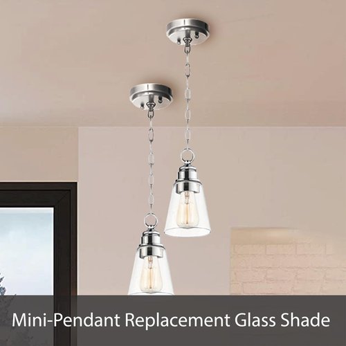 Aspen Creative 23649-73-3 Frosted Glass Shade with White Paint, 1-5/8" Fitter Size, 5-7/8" Diameter x 4-3/4" Height, 3 Pack