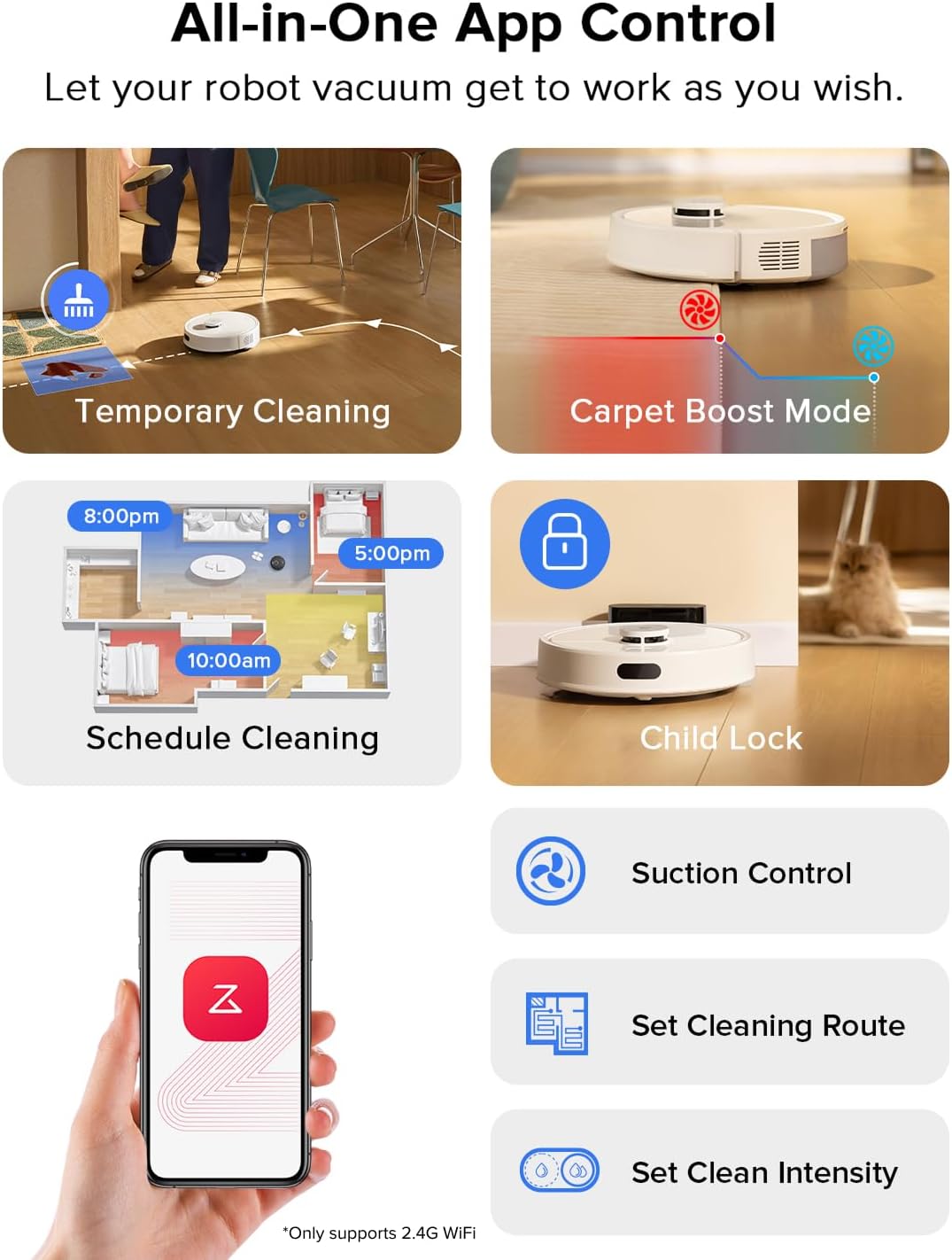 Roborock Q7 L5 Robot Vacuum & Mop Combo - 8,000Pa Suction, LiDAR Navigation, Self-Charging | White