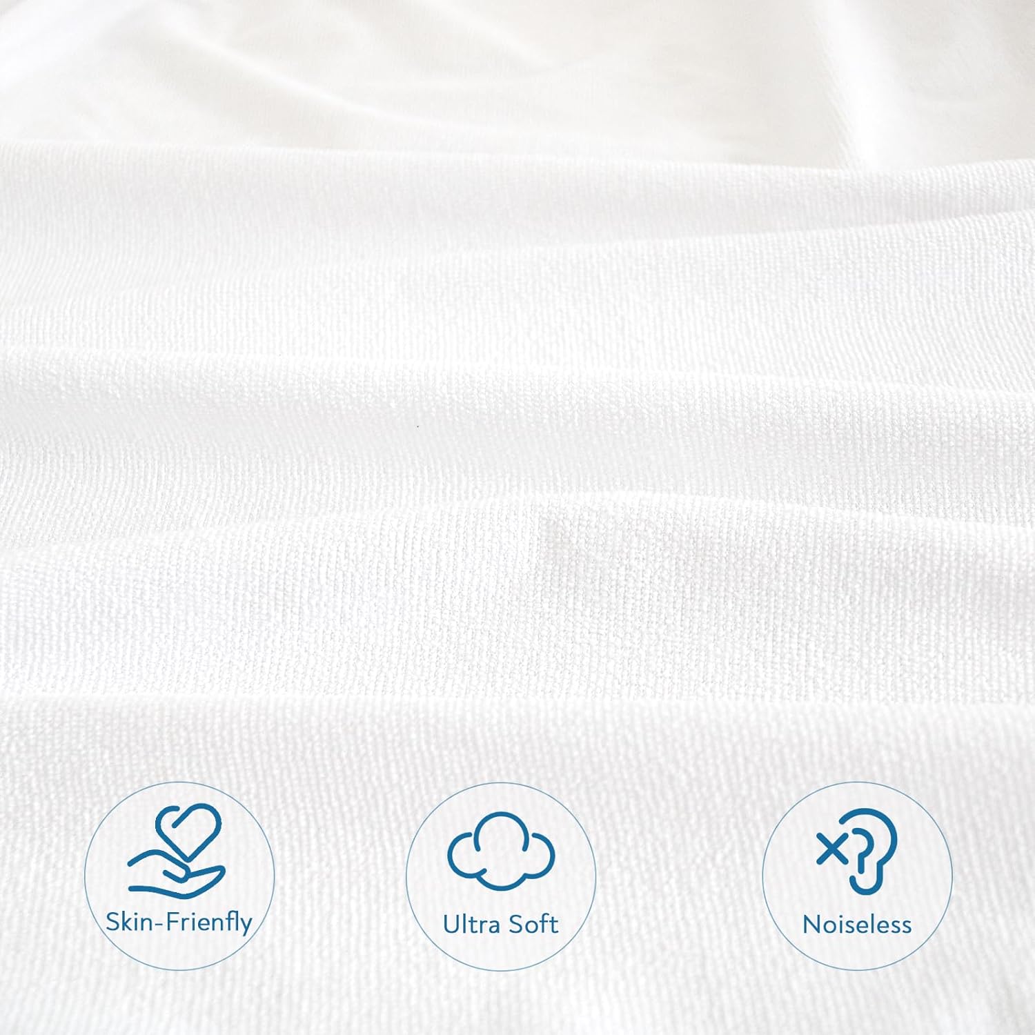 Skiennix Waterproof Mattress Protector - 2 Pack Twin XL, Ultra Soft & Breathable, Fits Up to 14'' Depth, Noiseless White