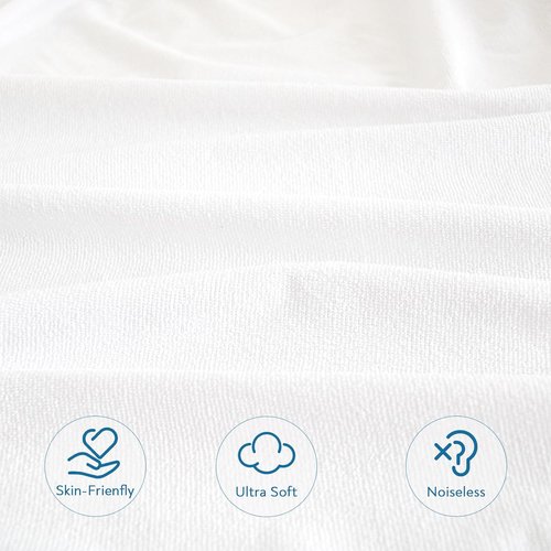 King Size Mattress Protector by [Brand Name] - 100% Waterproof & Noiseless, Ultra Soft Terry Fabric, Fits Up to 18''