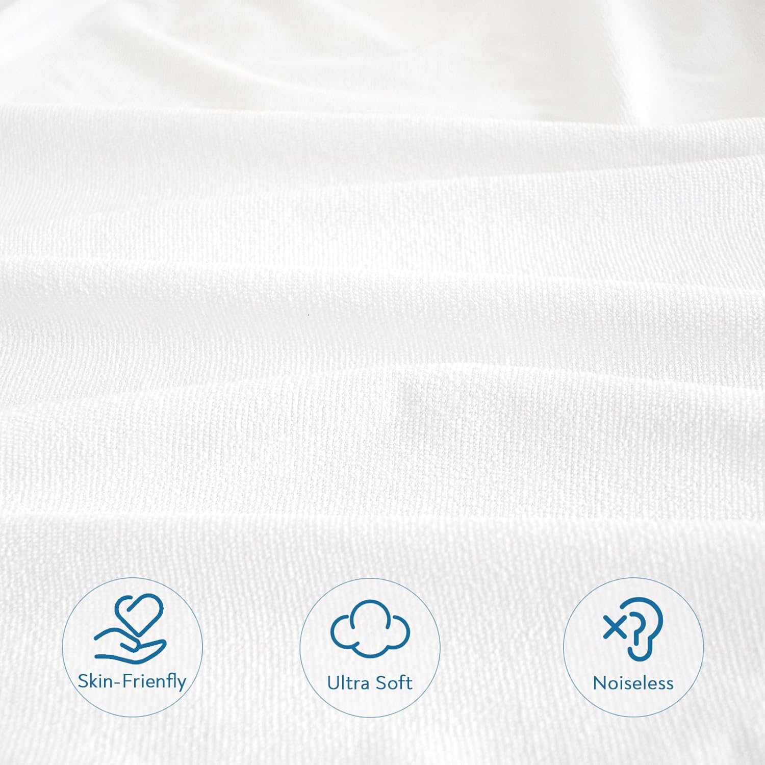 Skiennix Full Size Mattress Protector - Waterproof & Breathable Terry Topper Pad | 14'' Fitted Cover