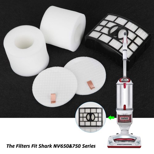 Doitby Replacement Filter for Shark NV752, NV751, NV750, NV650, NV651, NV652, NV765, NV831, NV835, AX950, AX951, AX952, ZU632, ZU881, AZ1000, AZ1002 (Part XFF650 & XHF650)