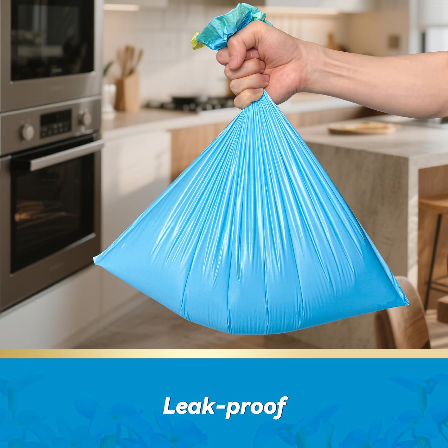 Regine Switzerland 300 Count Extra Thick 15 Micron Drawstring Trash Bags - Sturdy & Tear-Resistant for Home Use