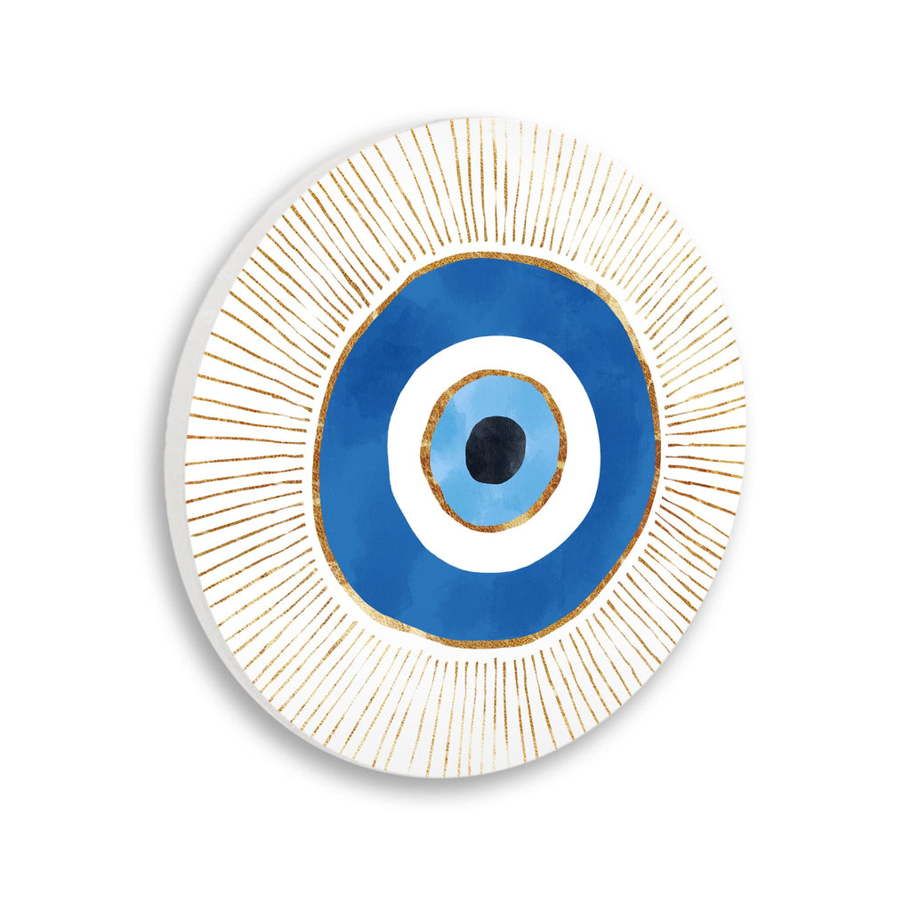 Stupell Industries Contemporary Evil Eye Nazar Shape Wood Wall Art, Design by Ziwei Li, 12 x 12, Wall Plaque