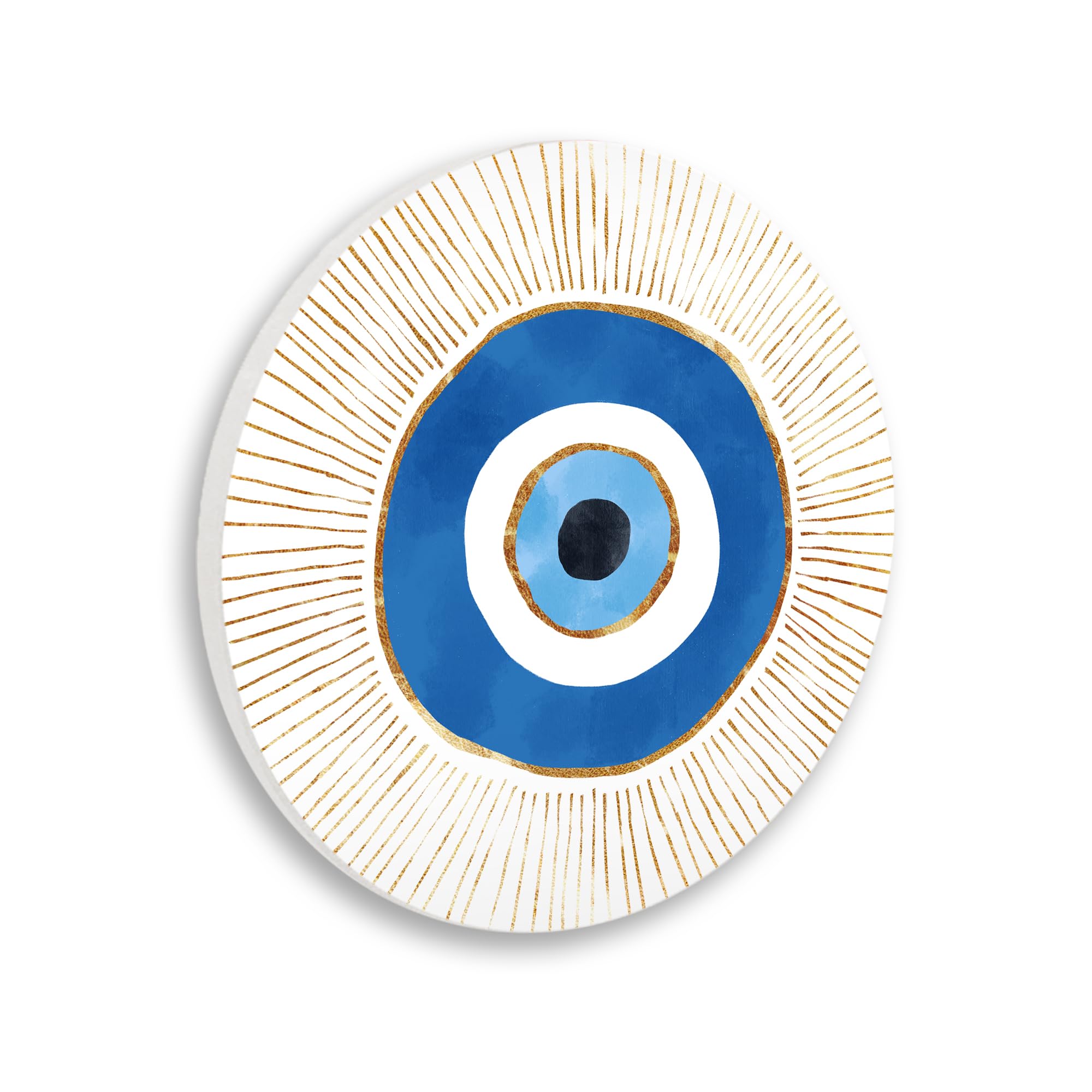 Stupell Industries Contemporary Evil Eye Nazar Shape Wood Wall Art, Design by Ziwei Li, 12 x 12, Wall Plaque