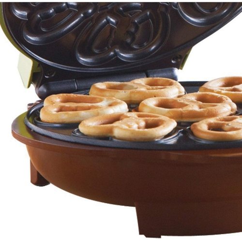 Brentwood Mini Pretzel Maker Machine Non-Stick, Green (Pack of 3)