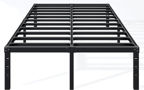 Hafenpo 14 Inch Queen Bed Frame - Sturdy Metal Platform, Easy Assembly, Heavy Duty, Black