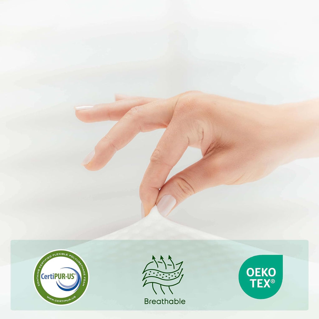 Nestl Green Tea Twin Mattress - 8 Inch Cooling Graphite Memory Foam for Kids | Fiberglass-Free Support