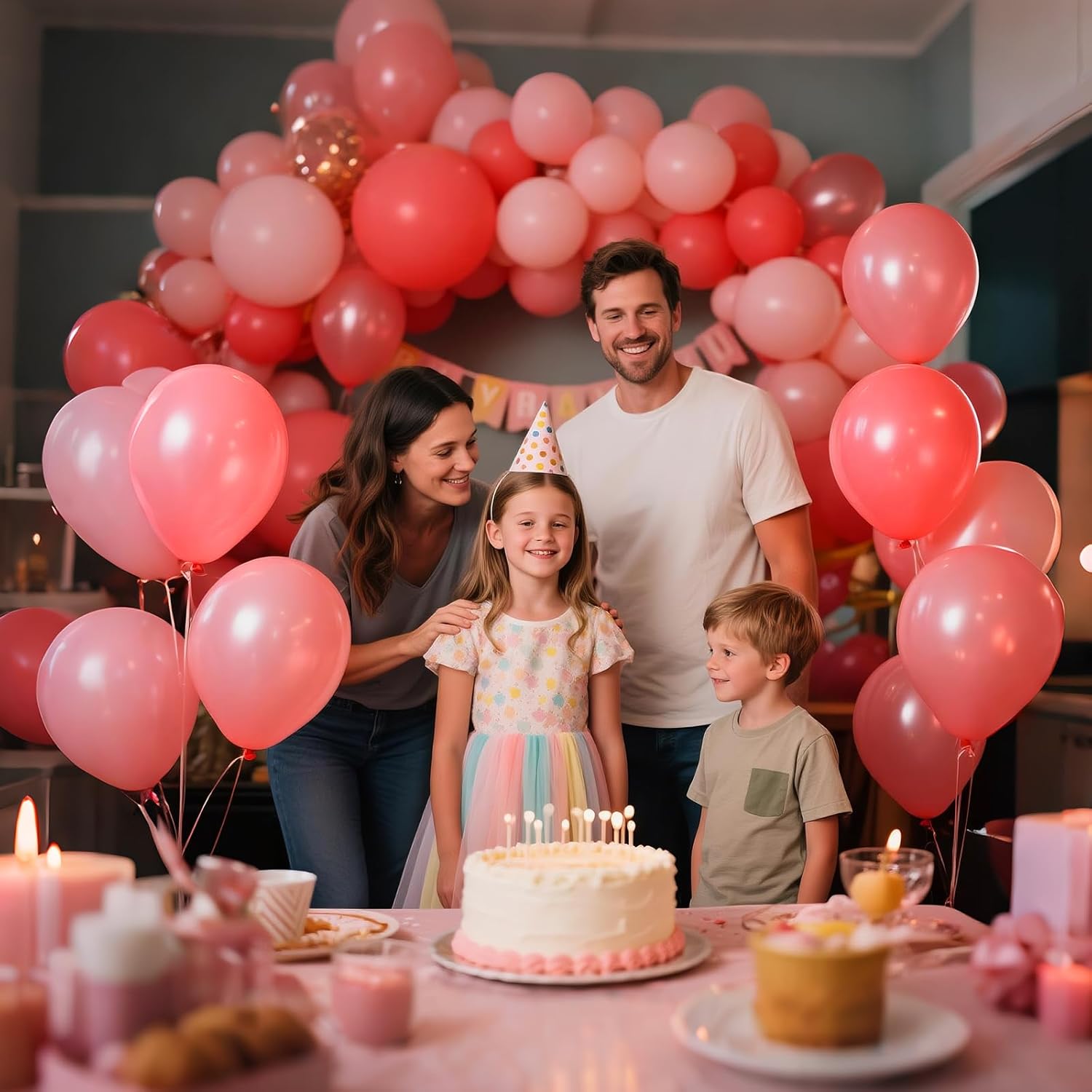 Coral Red Latex Balloons by [Brand Name] - 110pcs 12 Inch for Birthday Party, Baby Shower & Wedding