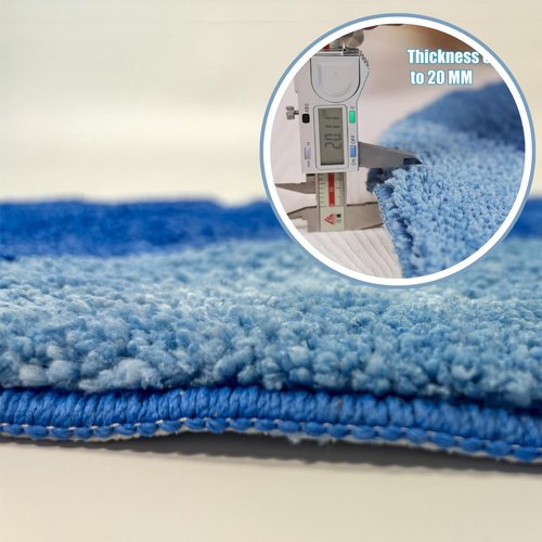 Sagielio Kids Bathroom Rug - Cute Whale Bath Mat, Blue Non-Slip Microfiber Terry, Washable Water Absorbent Floor Mat for Boys and Girls, Perfect for Kids Bathroom Decor (17x23 Inches)