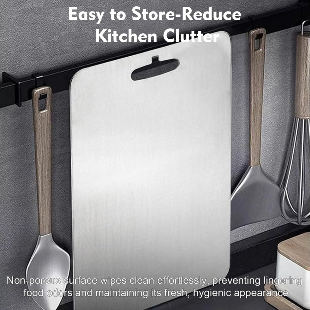 Titanium Cutting Board Set of 3,100% Pure Titanium Cutting Boards for Kitchen Double Sided,Hygiene Durable Dishwasher,Fruit & Vegetables （S+M+L)