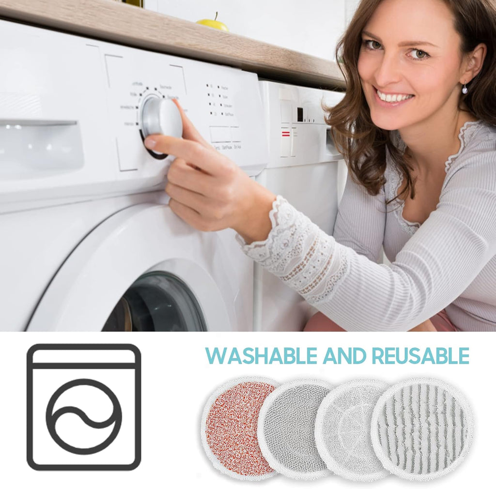 Shark 8-Pack Replacement Steam Mop Pads - Compatible with S8201, S8001, S7001, S7201 | Superior Cleaning Performance