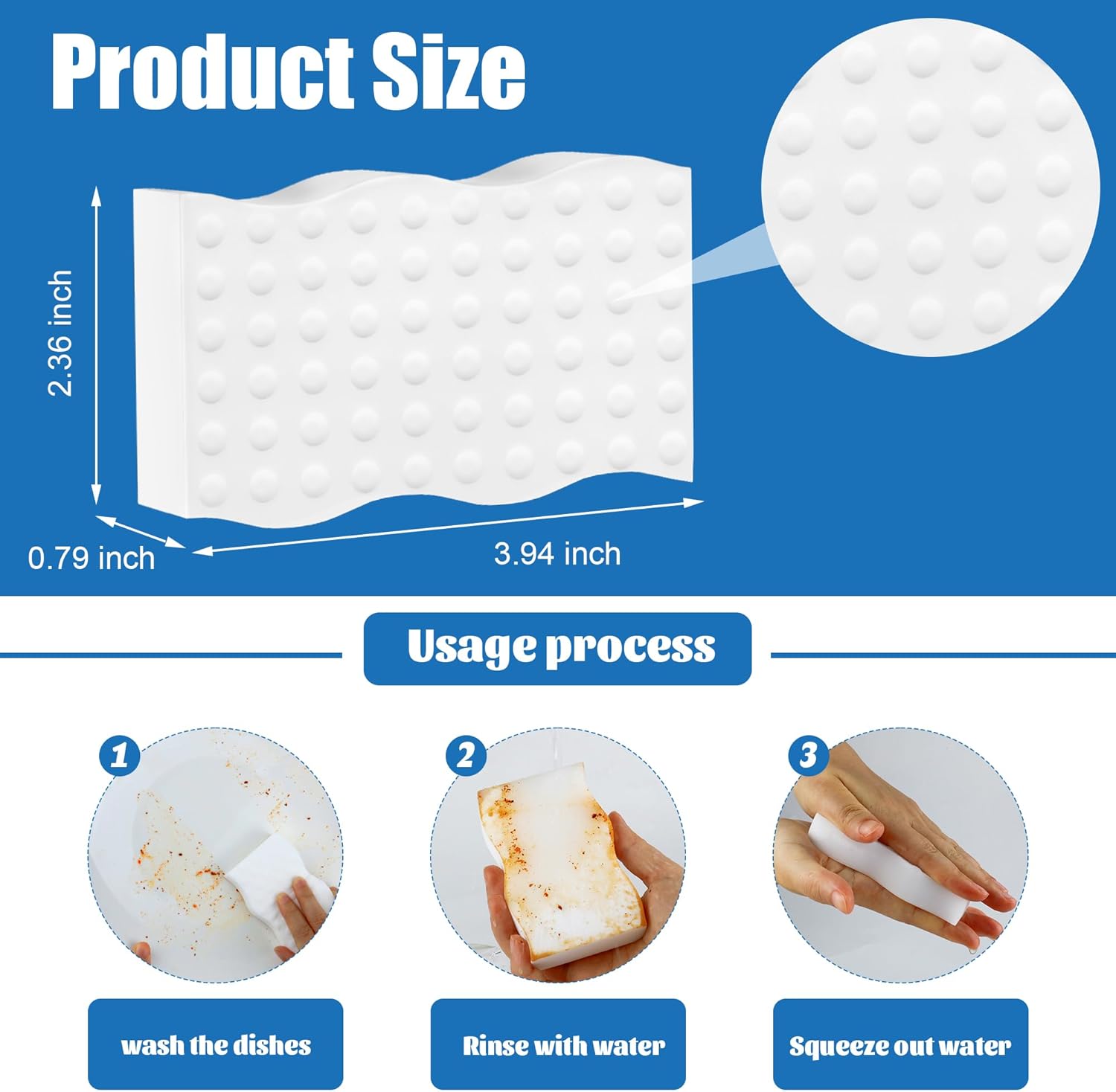 Skiennix Magic Cleaning Sponges - 2X Density Melamine Erasers for Home & Kitchen | 20 Pack