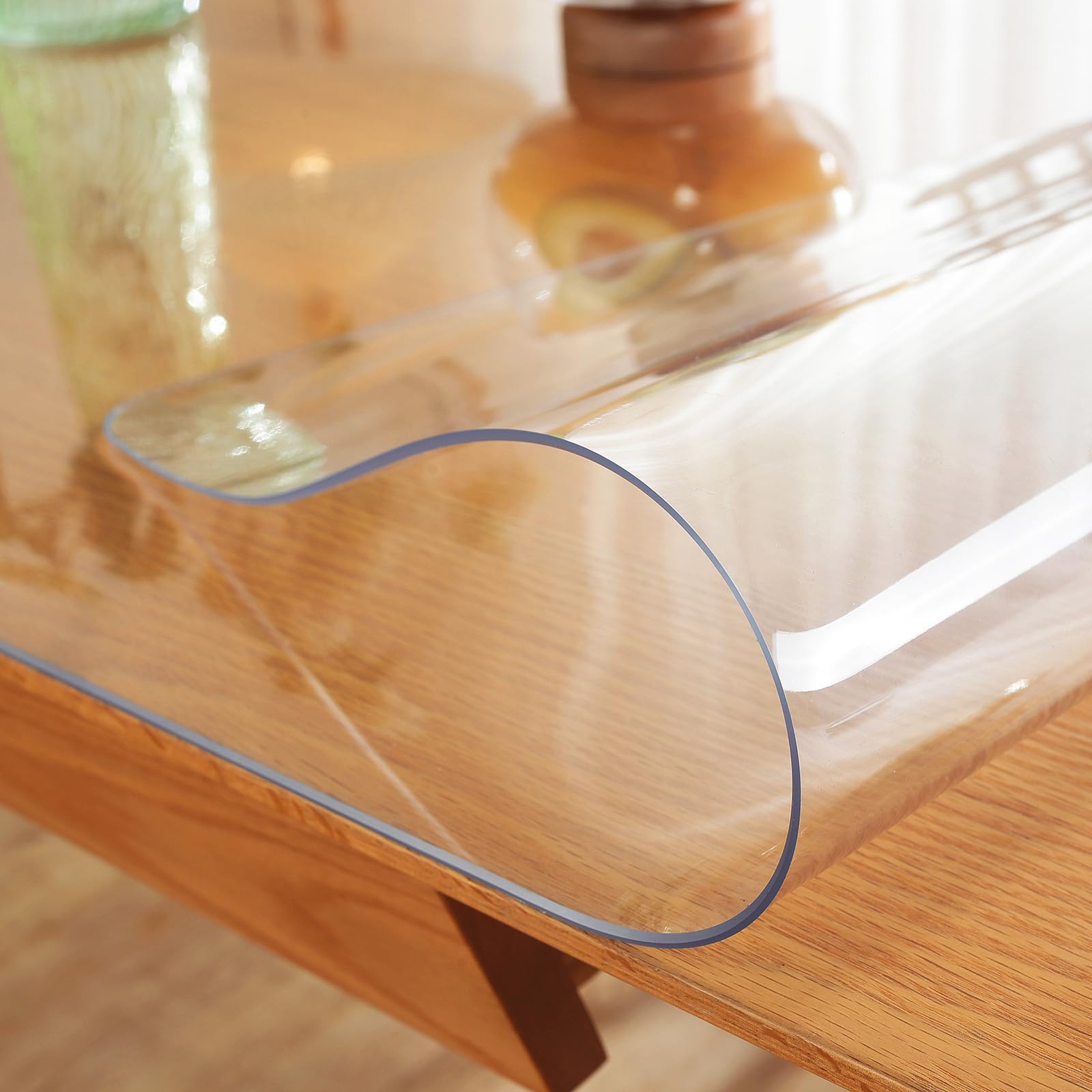 Warmstar Clear Table Protector, 2mm Thick, 42x120Inch Table Cover, Desk Mat for Coffee Table, Writing Desk, Dining Room