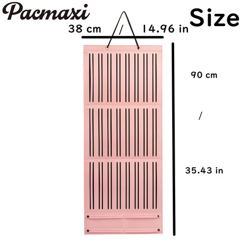 PACMAXI Baby Girl Hair Bows Holder, Hair Clips Storage Hanger For Ribbons, Hair Bows Organizer, Baby Hair Clip Storage Display Sturdy Stand, Wall Hanging for Girl Room (Pink, Large)