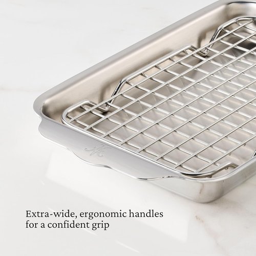 Hestan OvenBond Provisions - Mini Eighth Sheet Pan & Rack Set | Tri-Ply Stainless Steel (6 x 9")