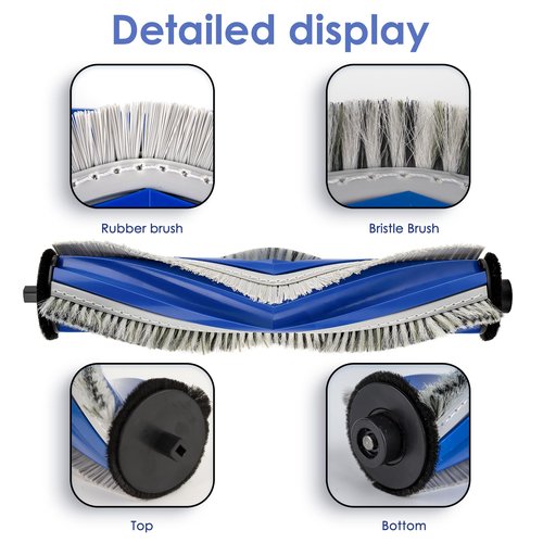 (2 Pack) Roller Brushes Compatible with ECOVACS DEEBOT T30 Pro Omni/ T30 Omni/ T30S/ T30S Combo/ N20 plus/ N20 Pro Plus/ Yeedi M12 Pro+ Robot Vacuum, Main Brush Replacement Multi-Surface Brushes