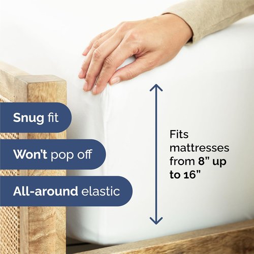 King 6 Piece Sheet Set - Ultra Soft Cooling Bedding | Breathable Luxury with Deep Pockets - White