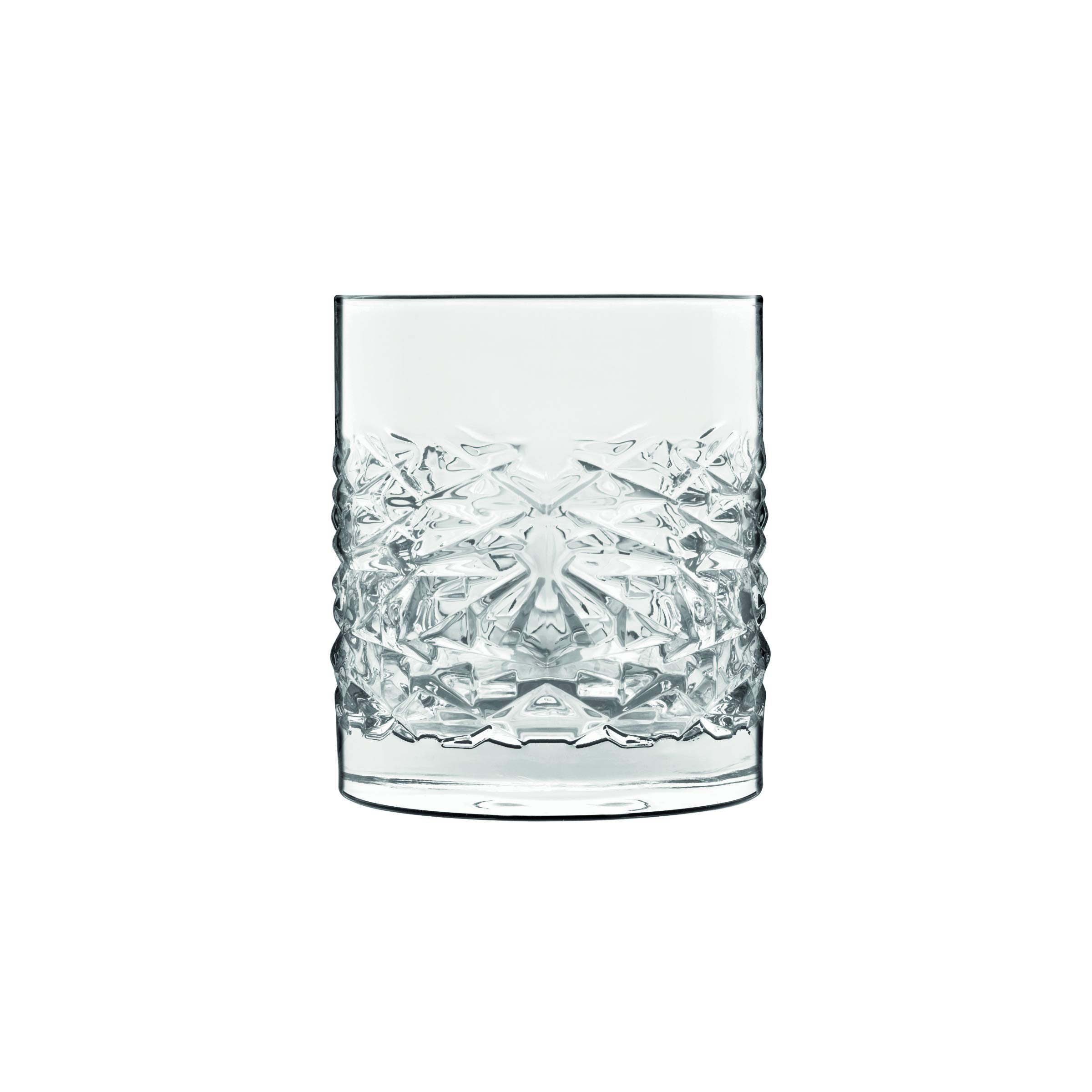 Luigi Bormioli 12346/02 Mixology 12.75 oz Textures DOF Double Old Fashioned Glasses (Set of 4), Clear