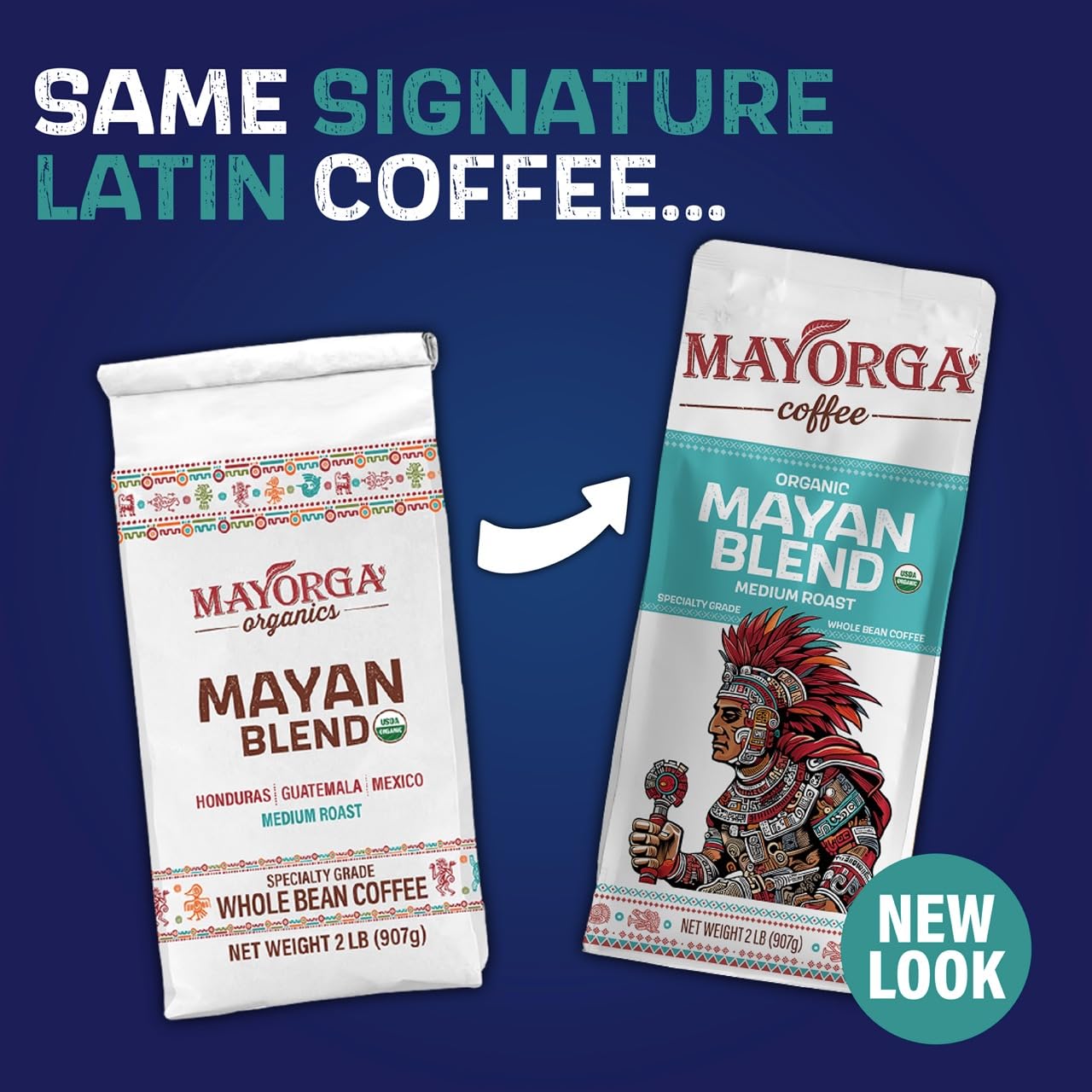 Mayorga Organic Coffee - 2lb Mayan Blend Medium Roast Whole Bean | 100% Arabica, Chocolate & Floral Flavor, USDA Organic