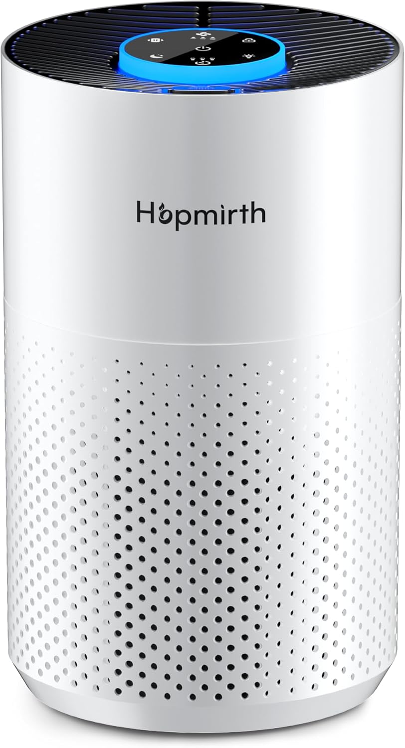 **H14 True HEPA Air Purifier by Upgraded | 360° Air Intake, Quiet Operation, Covers 1280ft² - White**