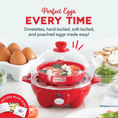 DASH Rapid Egg Cooker - 7 Egg Capacity Electric Cooker for Hard Boiled, Poached & Scrambled Eggs