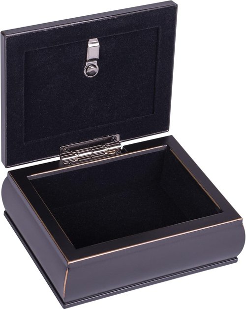 Cottage Garden Jewelry Keepsake Box - Great Grandma Special Design | Black Rope Trim, 4.5 x 3.5 Inches