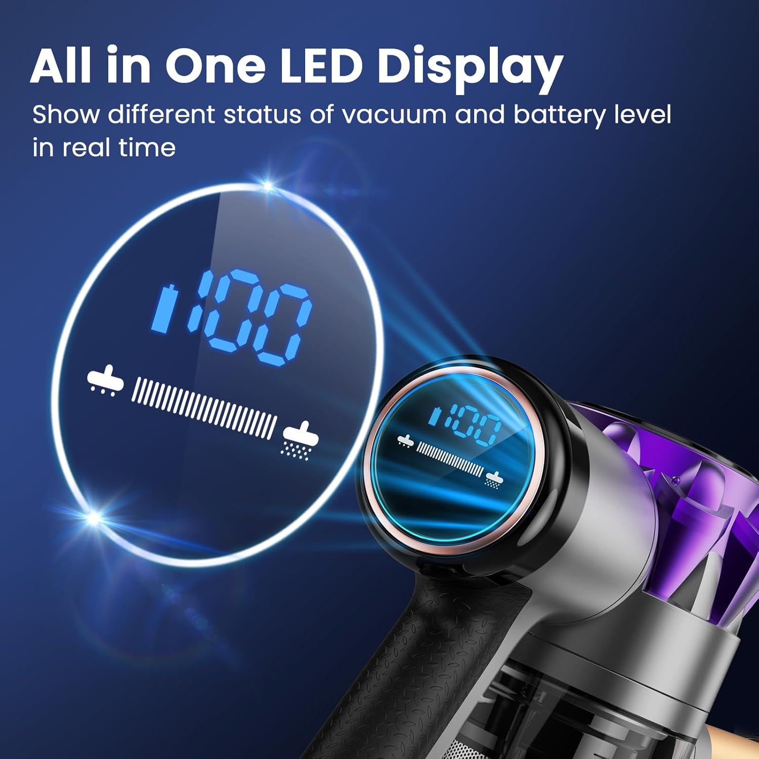UML0 S3P Cordless Vacuum Cleaner - 45kPa Suction Power | 55-Minute Runtime, Self-Standing Design for Pet Hair & Hard Floors