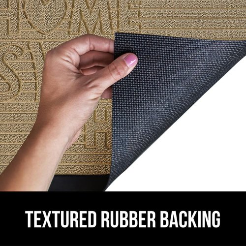 GORILLA GRIP Waterproof All-Season WeatherMAX Doormat - Natural Rubber, Stain & Fade Resistant, 29x17