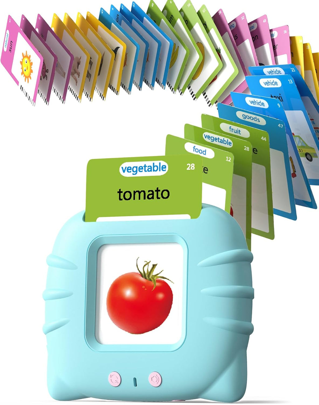 Airbition Talking Flash Cards - Montessori Language Learning for Toddlers | 224 Words for Speech Development