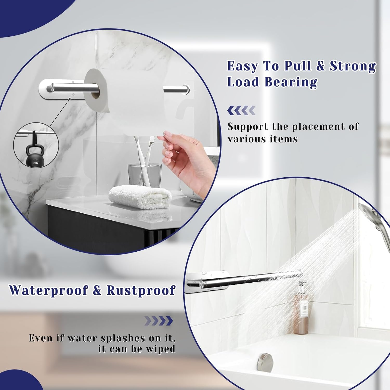 Stainless Steel Paper Towel Holder by [Brand Name] - Self-Adhesive or Drilling | Wall Mount for Kitchen & Bathroom