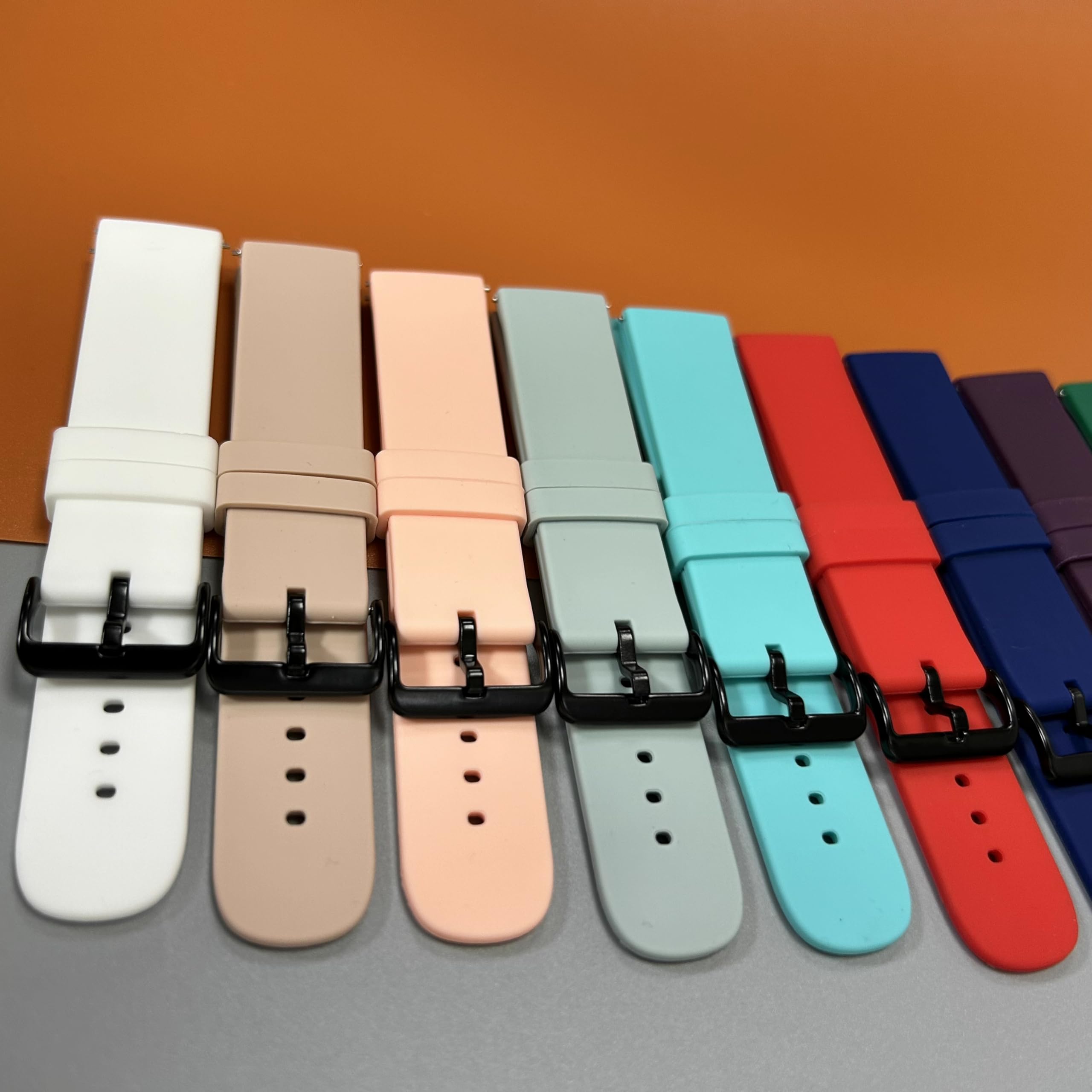 RuenTech Compatible with FITVII HM57 H56 Smart Watch Bands Women&Men, Replacement Silicone Straps Waterproof Wristbands for FITVII HM57 H56 Smartwatch (10-Pack)