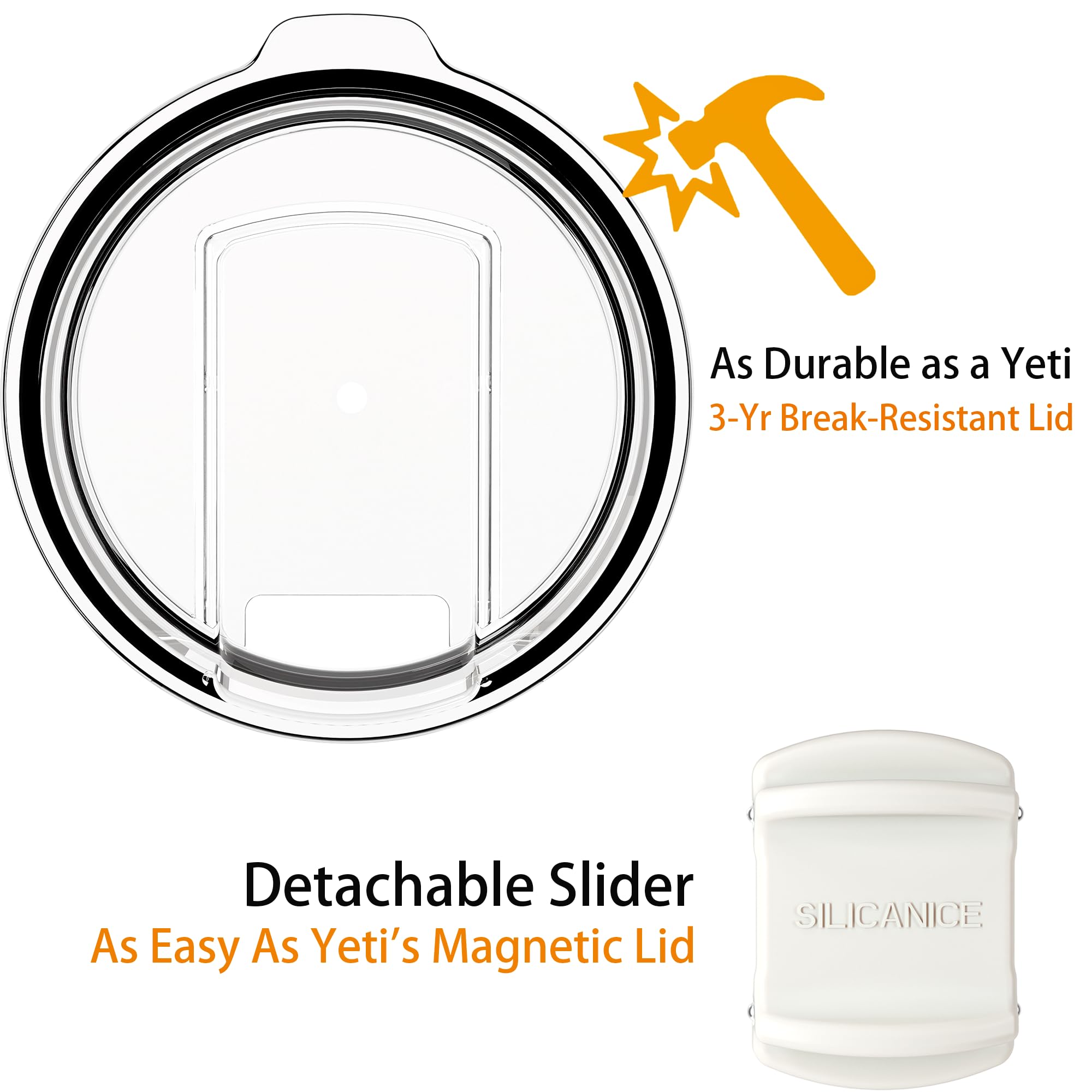 20oz Hygienic Stainless Steel Vacuum Insulated Tumbler w/ Easy-On/Easy-Off Lid - Removable slider, Double Wall 18/8 Travel Mug, BPA-Free, Fits Cup Holders, Premium Quality, Smart Value - Cream