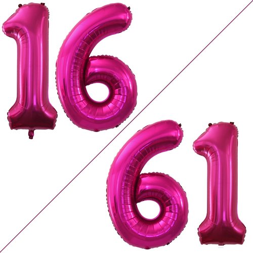 GOER Jumbo 16 Balloons - 42 Inch Foil Helium Decorations for Sweet 16 & 61st Birthday (Bright Peach)