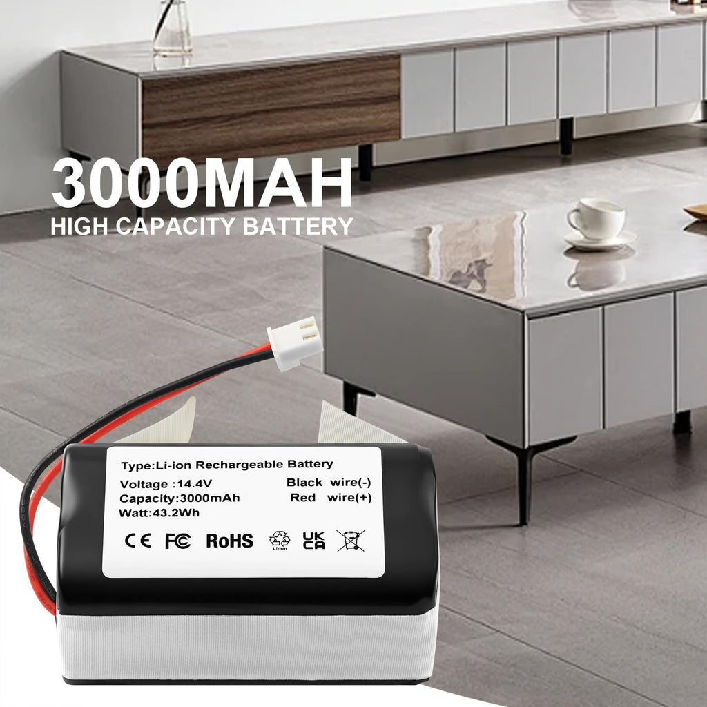 RVBAT85002 RVBAT85004 Battery Replacement for Shark RV9113A1US RV910S RV9106WXUS RV911AE RV9116ZXUS RV9122S1US RV9123S1US RV912S RV9126WXUS RV915S UR1105ARUS RV2520A0US RV9133S AV2501AOUS RVBAT85003