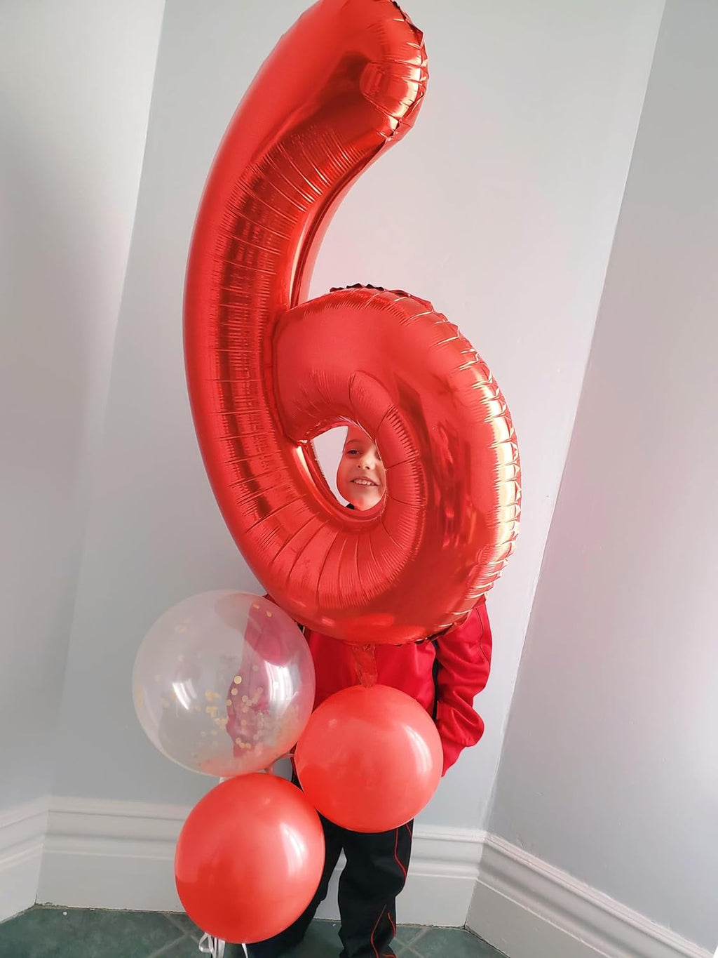 Number 6 Balloon - 40 Inch Red Birthday Decoration for Men & Women | Perfect for 6th Birthday Celebrations