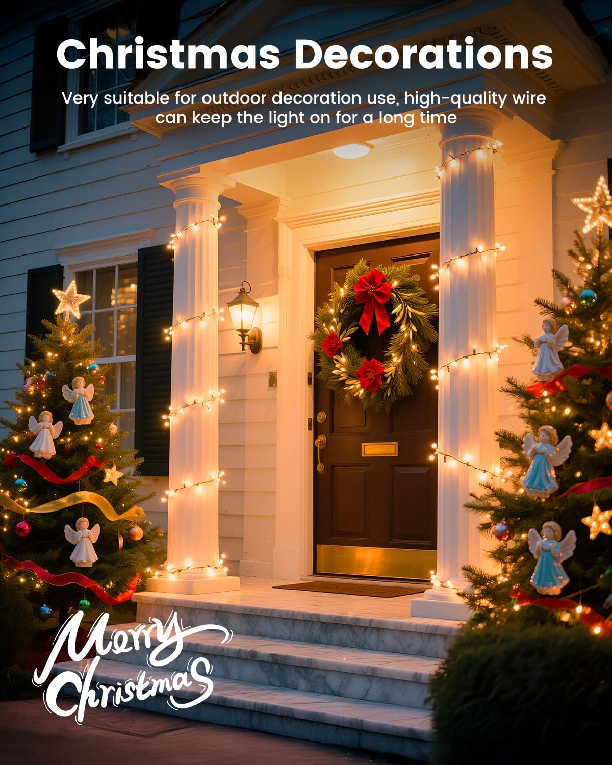 Minetom Clear Christmas String Lights - 100 Count | 20 Feet Indoor Mini Lights for Holiday Decor