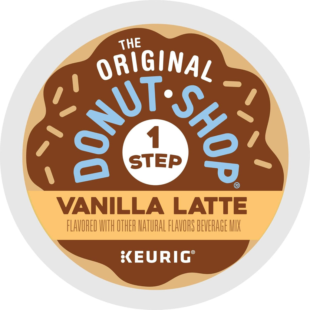 Original Donut Shop Vanilla Latte K-Cup Pods - Flavored Coffee, 20 Count, Perfect for Keurig