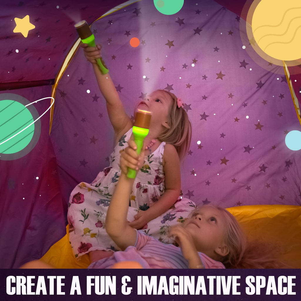 Alvantor® Starlight Bed Canopy Dream Play Tents Playhouse Privacy Space Twin Sleeping Indoor Stars Boys Girls Pop Up Portable Frame Curtains Pink, Patent Pending