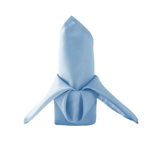 50pcs Polyester Cloth Napkins - 20 x 20 inch Blue Mist Dinner Washable Napkins with Hemmed Edges for Restaurant/Wedding/Hotel(50,Blue Mist)
