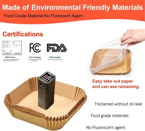 Instant Pot | Air Fryer Liners - 200 Disposable Parchment Paper Liners for 6-8QT Air Fryers