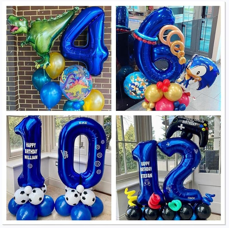 40-Inch Navy Blue Number 2 Balloon - Foil Mylar Birthday Decoration