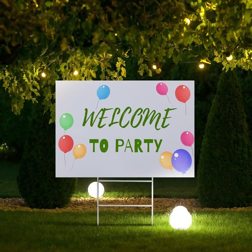 Leinuosen 10 Sets Blank Corrugated Plastic Yard Signs - 24 x 36 Inch White H Stakes for Events & Sales